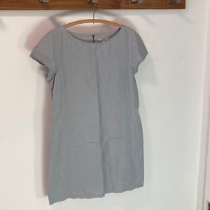 Eileen Fisher 100% organic linen shift dress